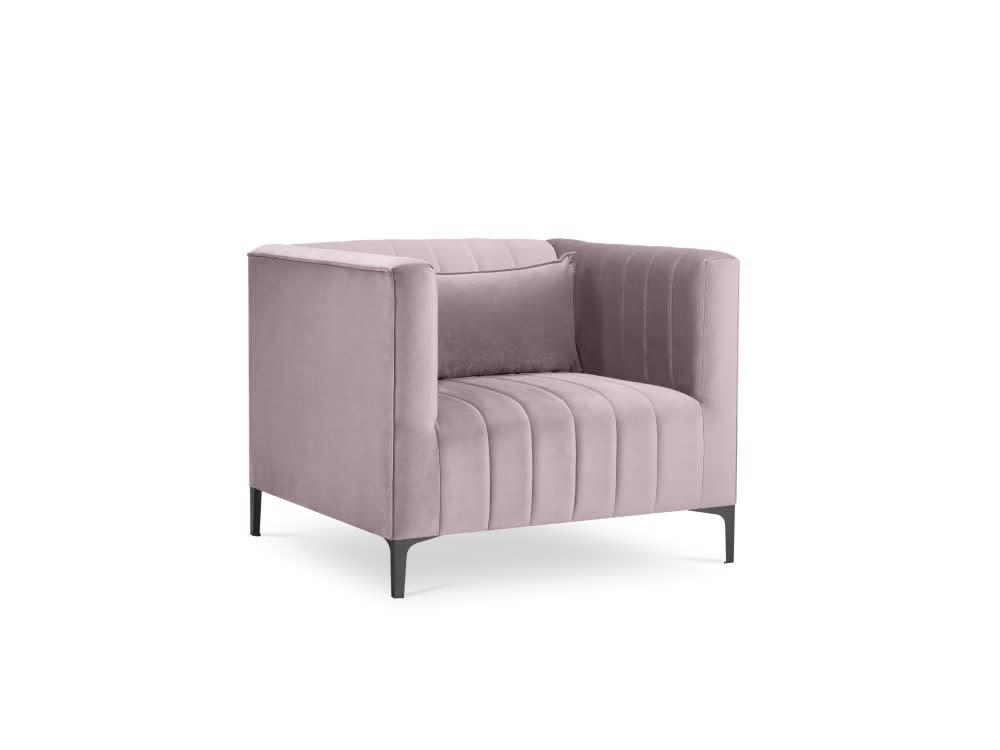 ANNITE - Fauteuil en velours lavande