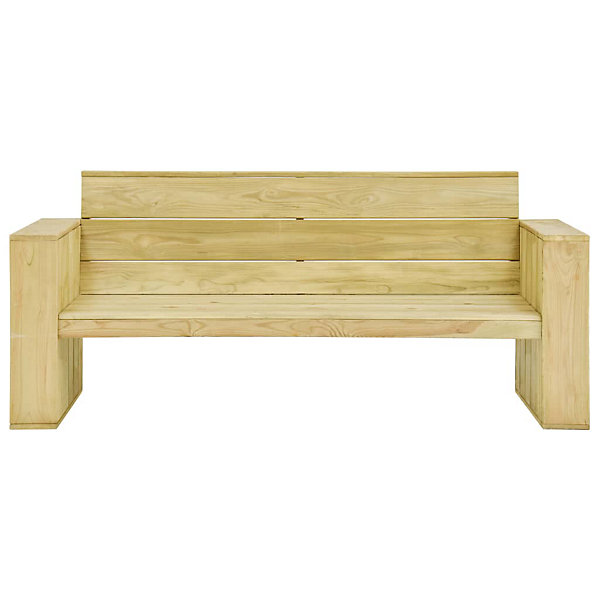 Banc de jardin meuble de patio crème Helloshop26