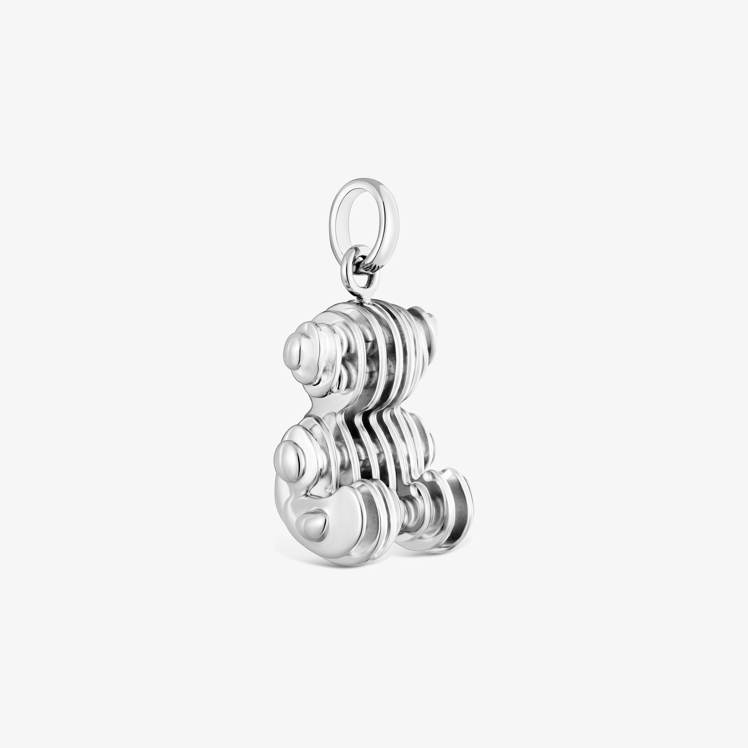 Colgante oso de plata laminada Bold Bear