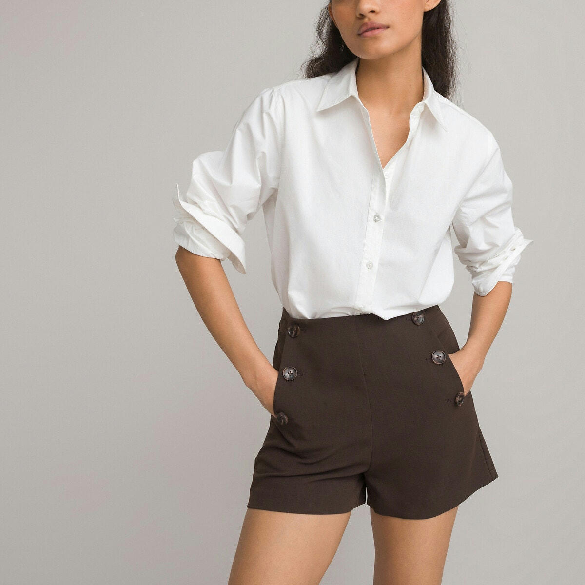Chemise coupe ample, manches longues