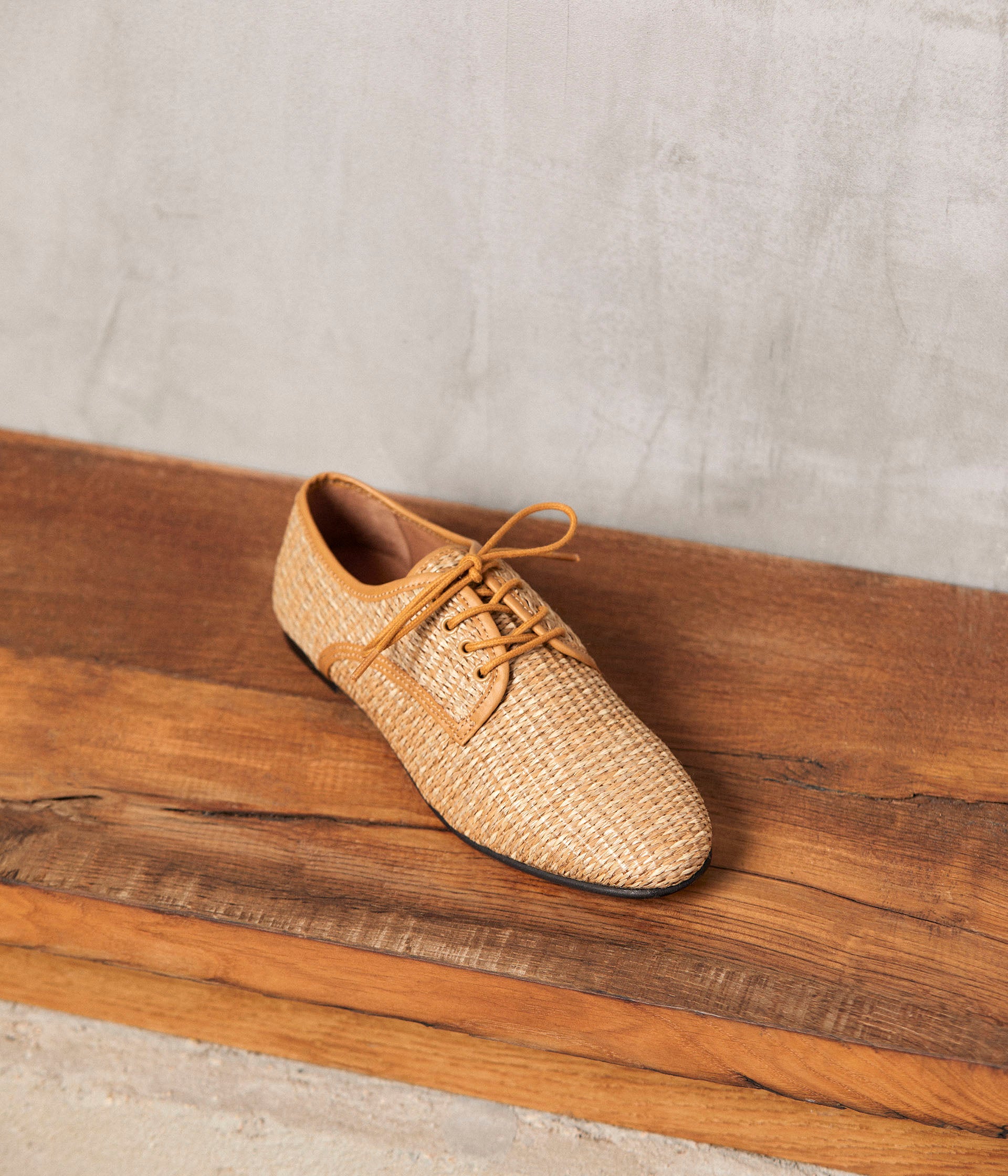 Derbies beige tressé Suki