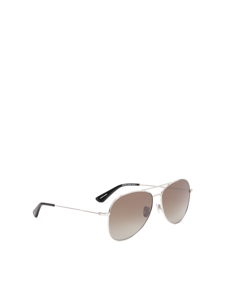 Classic aviator glasses with silver frame