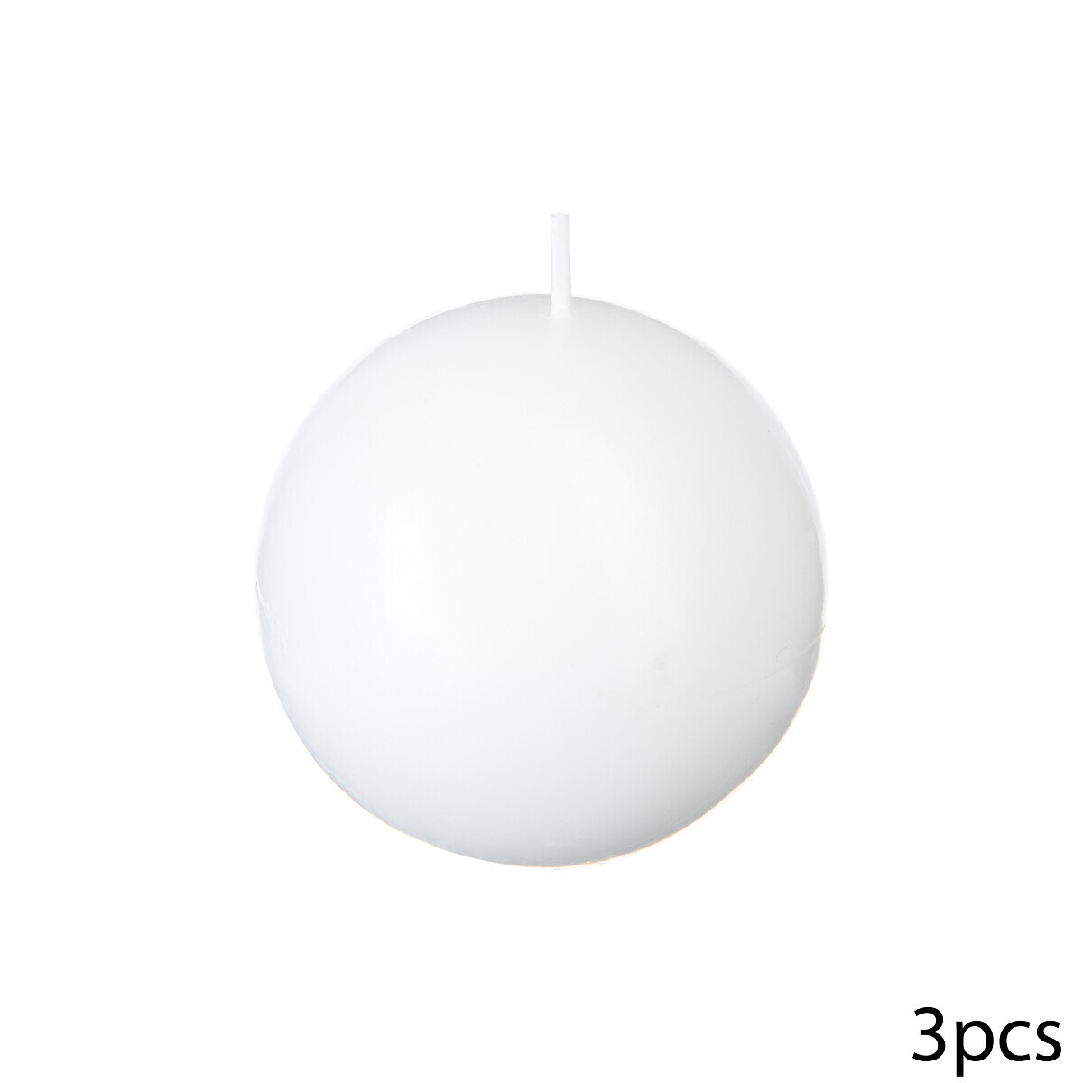 Rustic ball candle White, 88g