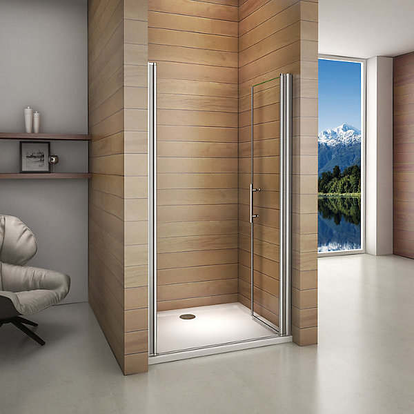 Aica Porte De Douche Battante 100x187cm Porte De Douche Installation En Niche Ouverte Vers L'intérieur Ou L'extérieur