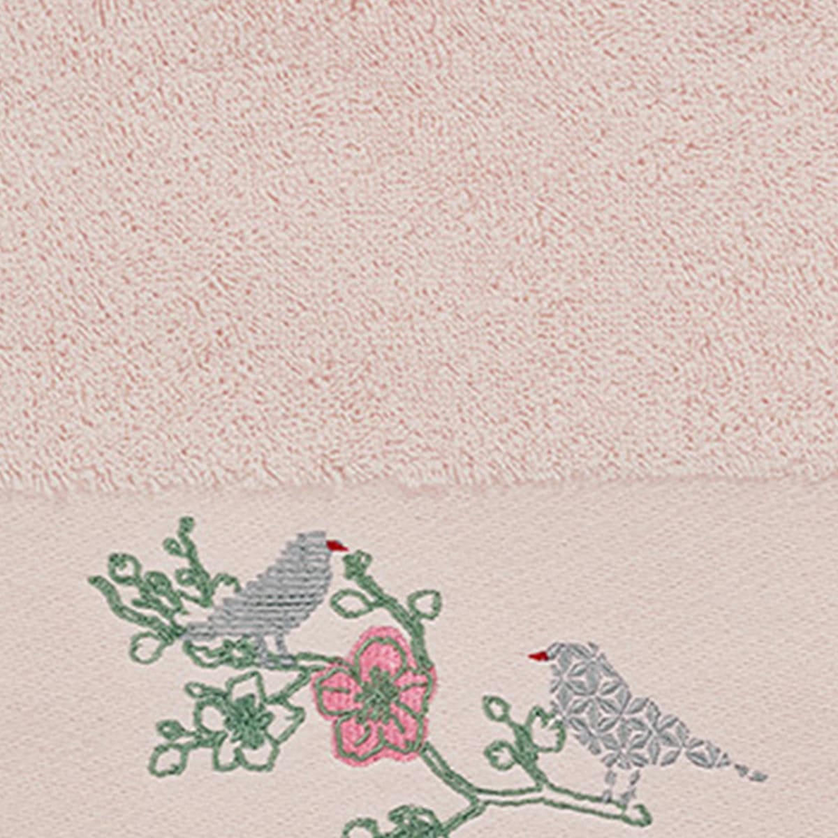 SPRING BIRDS - Serviette de toilette en coton Petale 50x100 cm