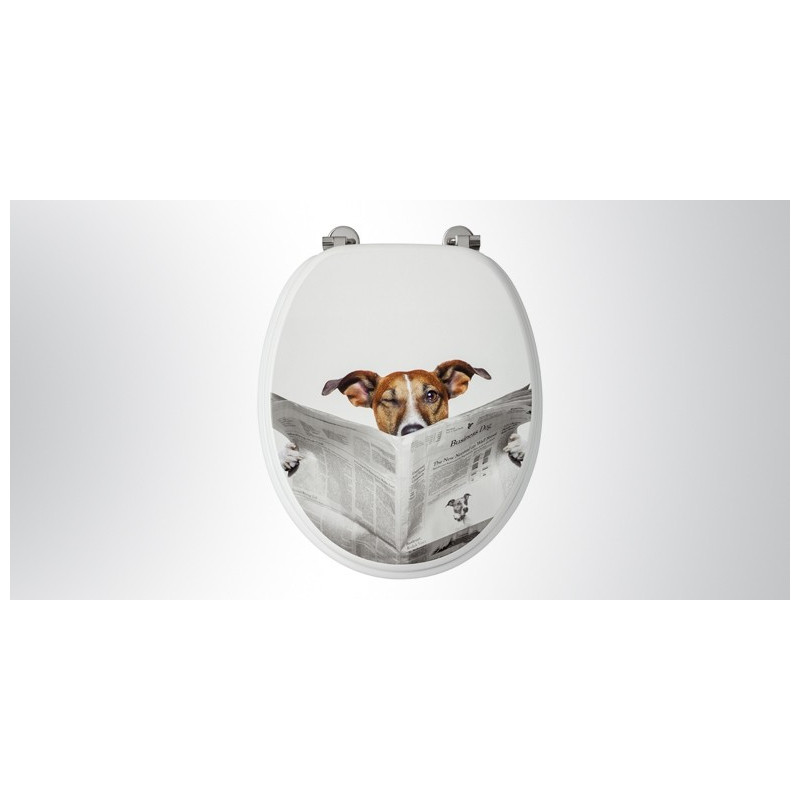 Abattant de toilette Business Dog décor en mdf ALLIBERT