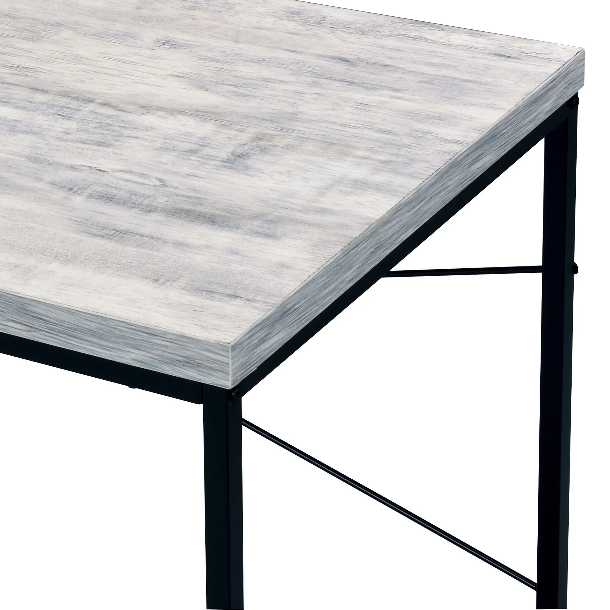 Bob Antique White & Black Finish Writing Desk