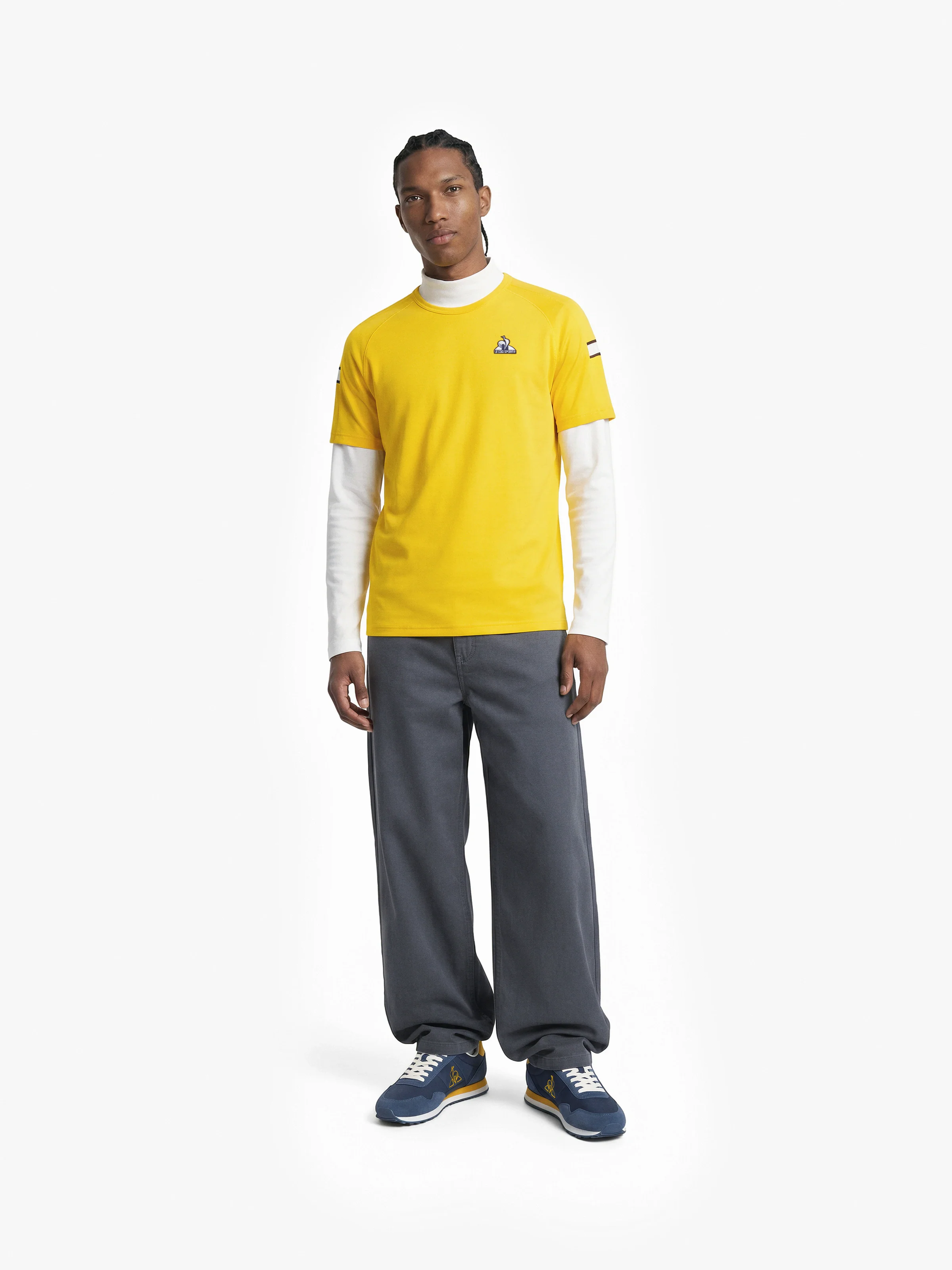 2520878-HERITAGE LF Tee SS N°1 M amber yellow | T-shirt Homme