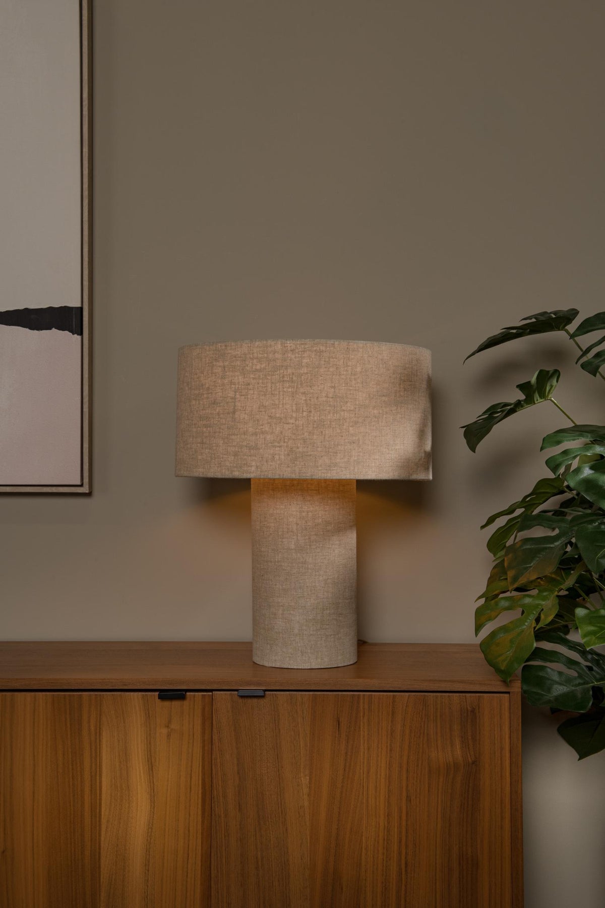 Lucide tafellamp LEEROY - 1xE27 - Taupe
