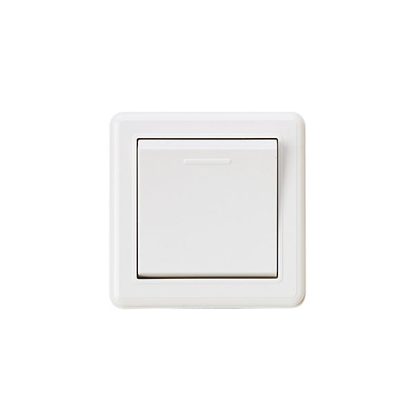 Interrupteur va-et-vient monobloc en saillie blanc complet