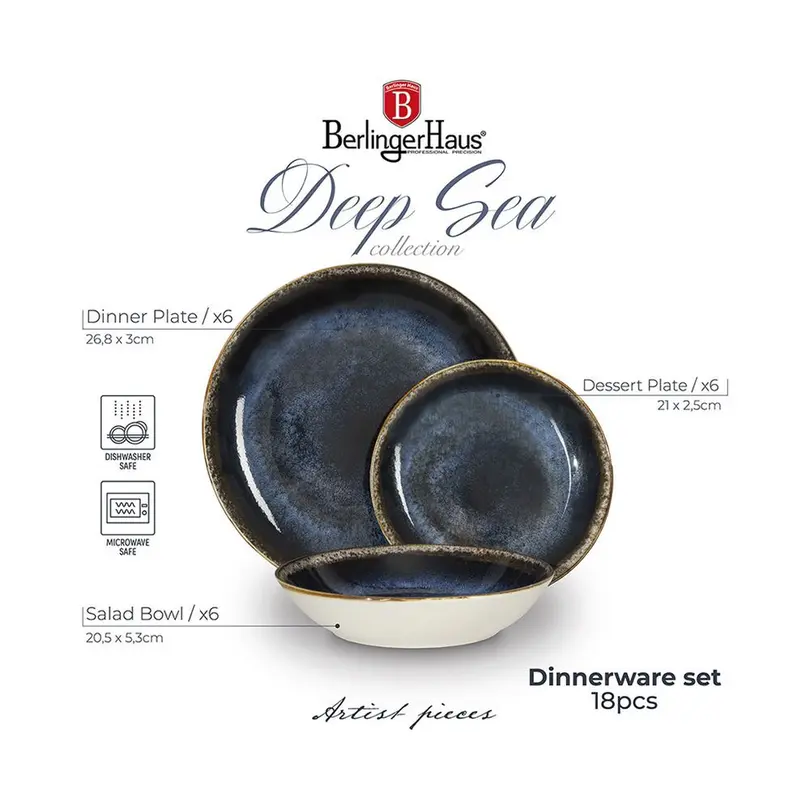 Geschirrset 18-teilig Deep Sea Collection