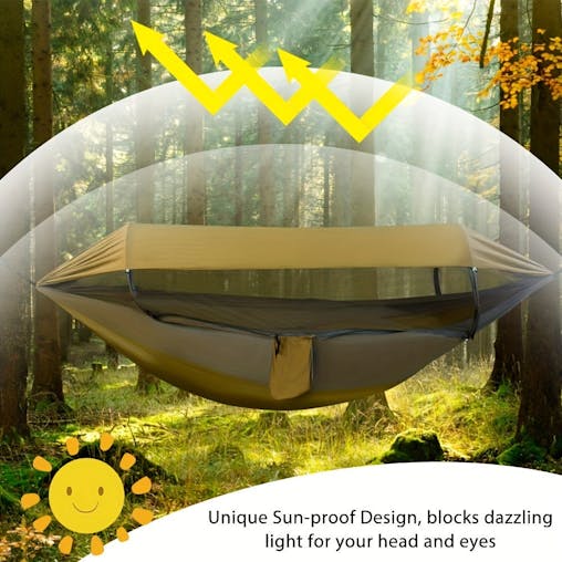NNETM Double Camping Hammock with Mosquito Net