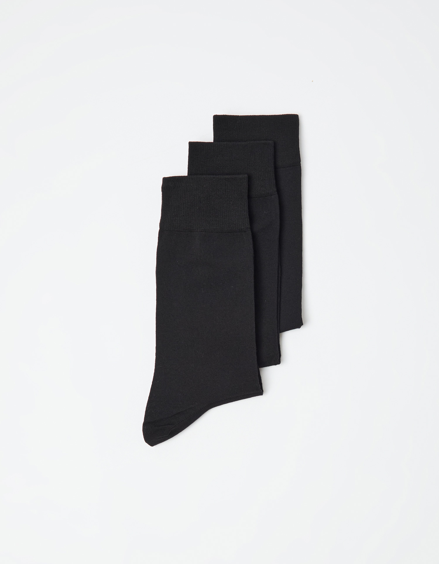 Pack 3 Pares de Meias Ricas em Algodão, Homem, Preto