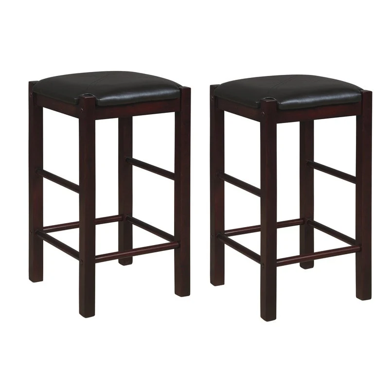 Speakeasy Backless 25-inch Counter Stools (Set of 2)