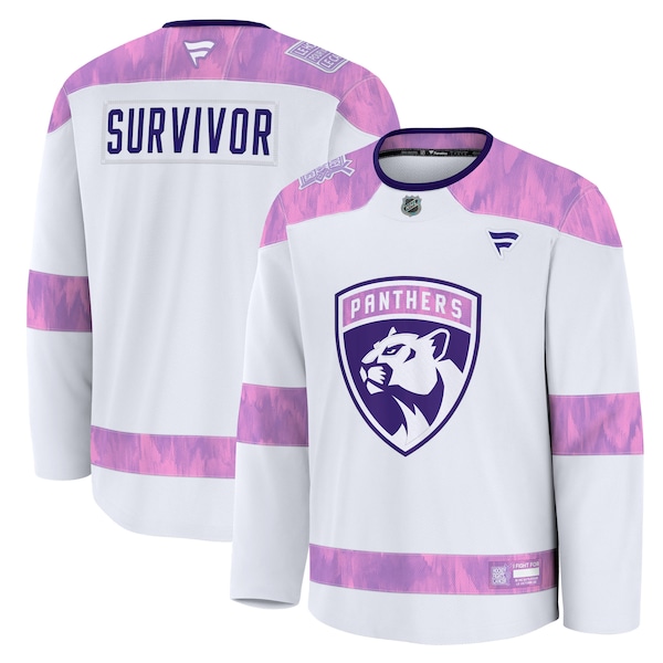 Florida Panthers  Hockey Fights Cancer Practice Jersey - White