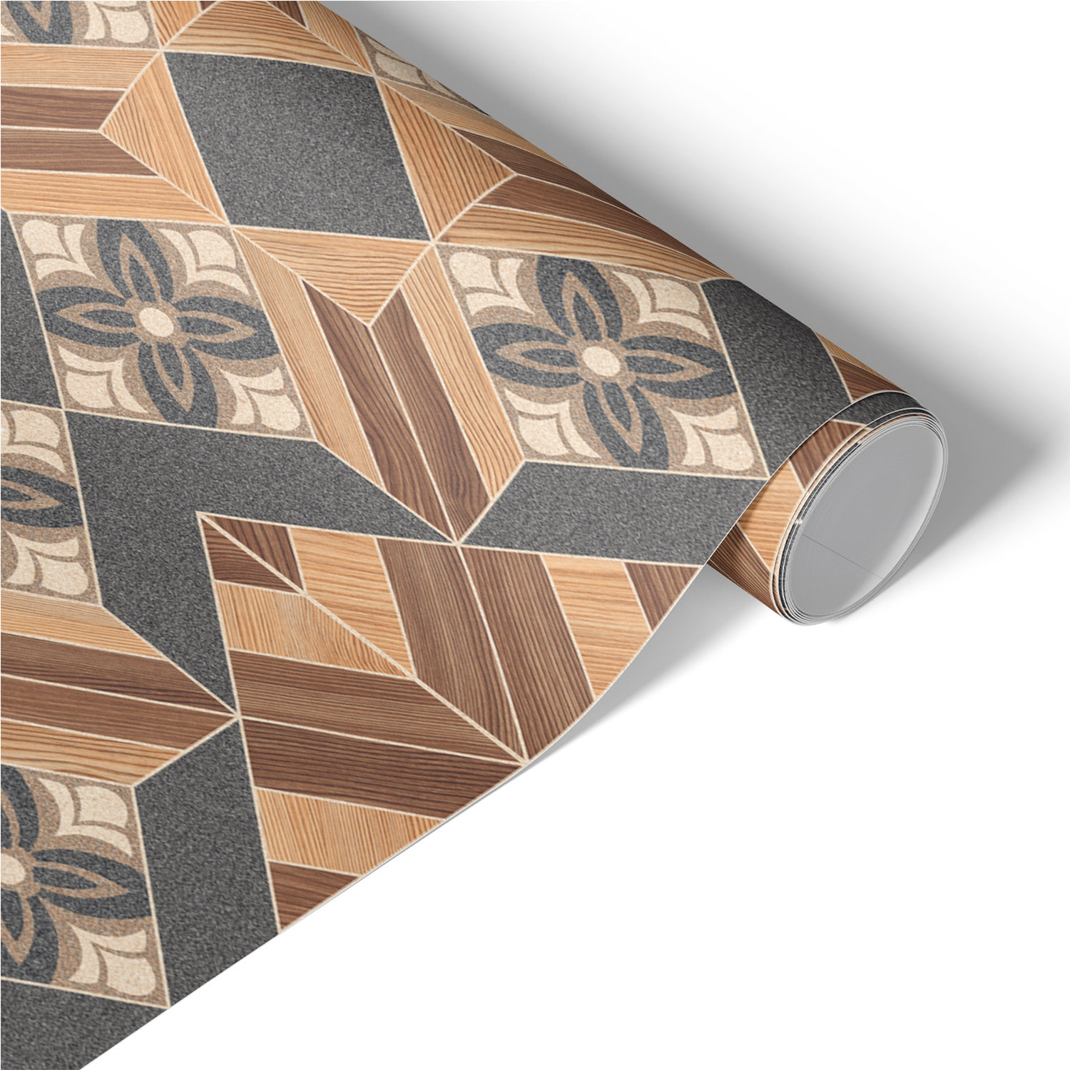 Okleina na meble Szaro-brązowa geometria 50x100 Folia samoprzylepna