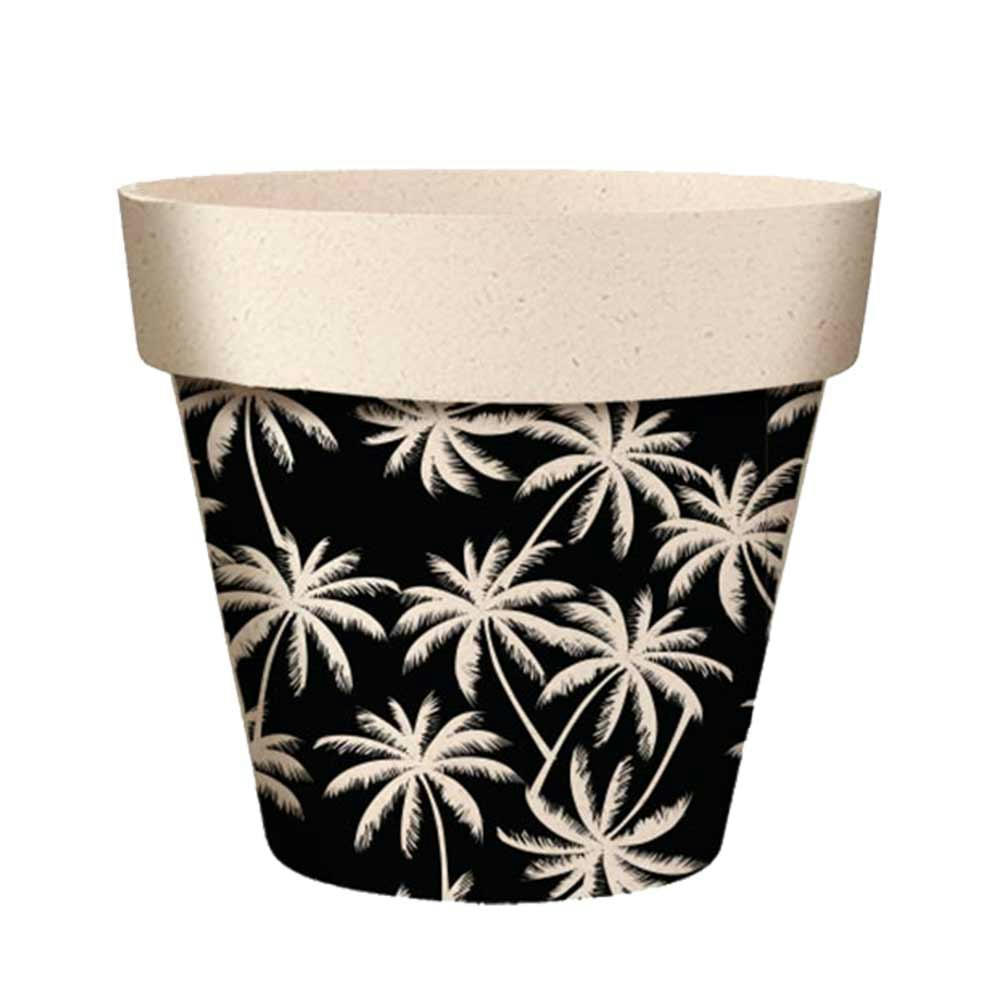- Cache pot en bambou palmiers D17cm