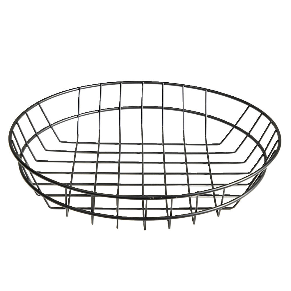 Corbeille à fruit ronde en métal noir Ø25xH4cm