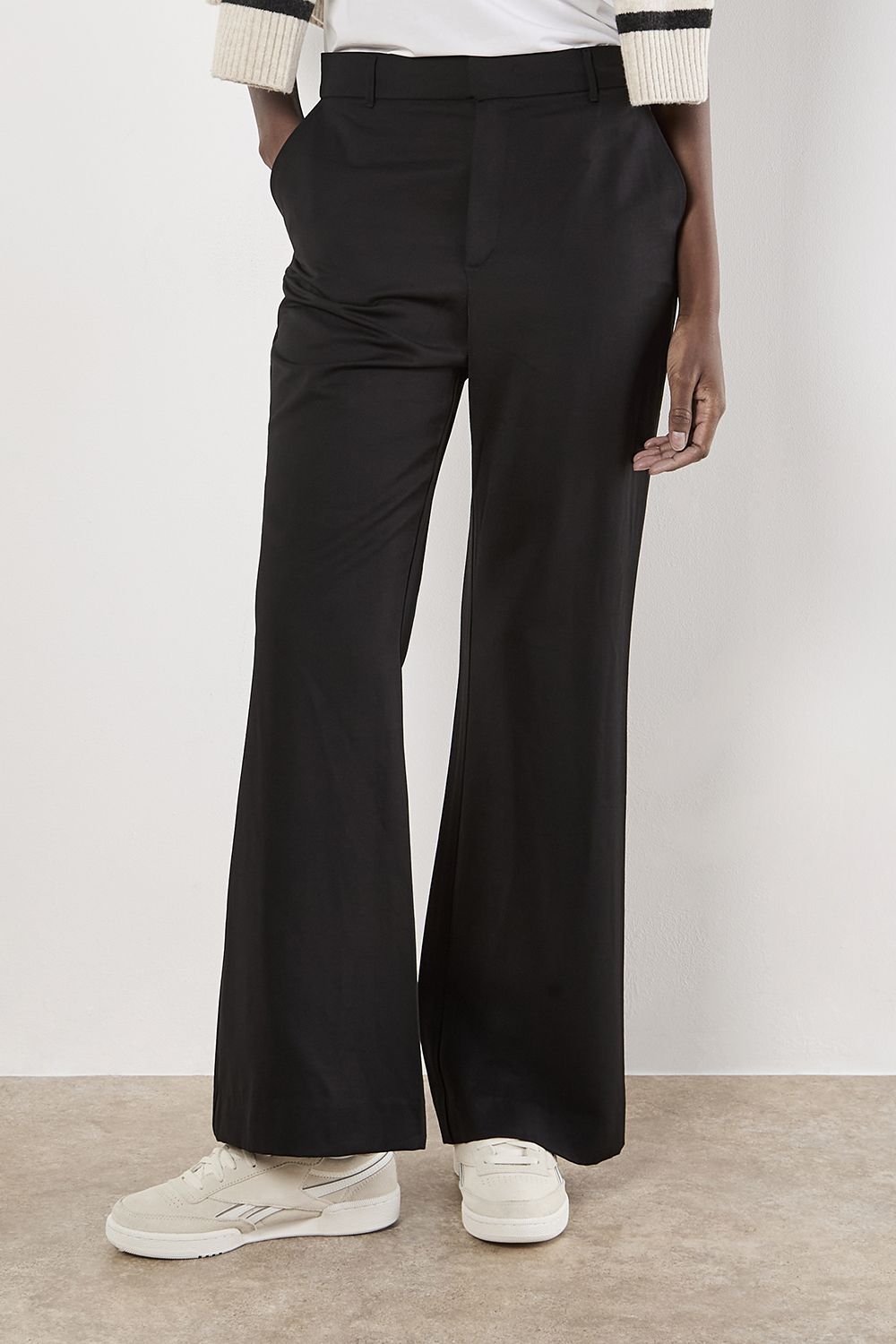 Apricot Tailored Flare Trousers