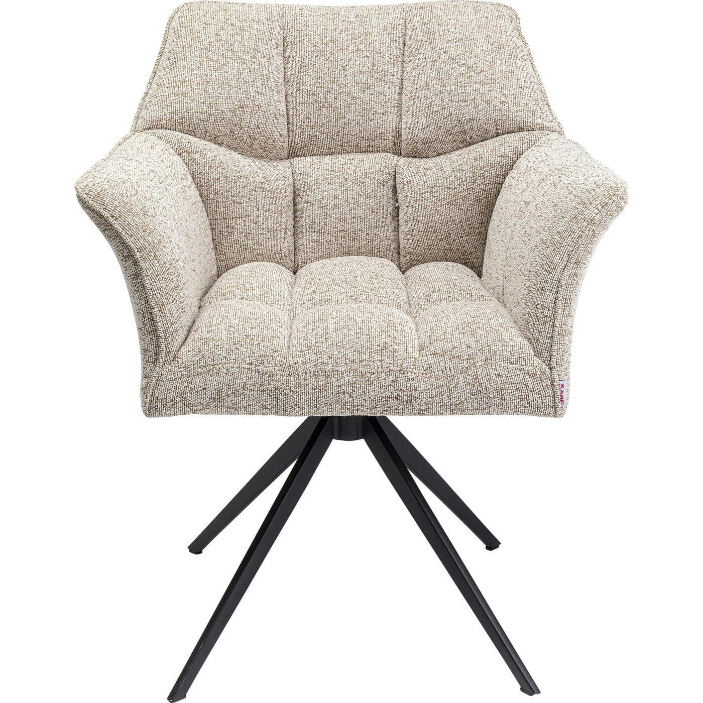 THINKTANK - Chaise avec accoudoirs pivotante Thinktank crème Kare Design