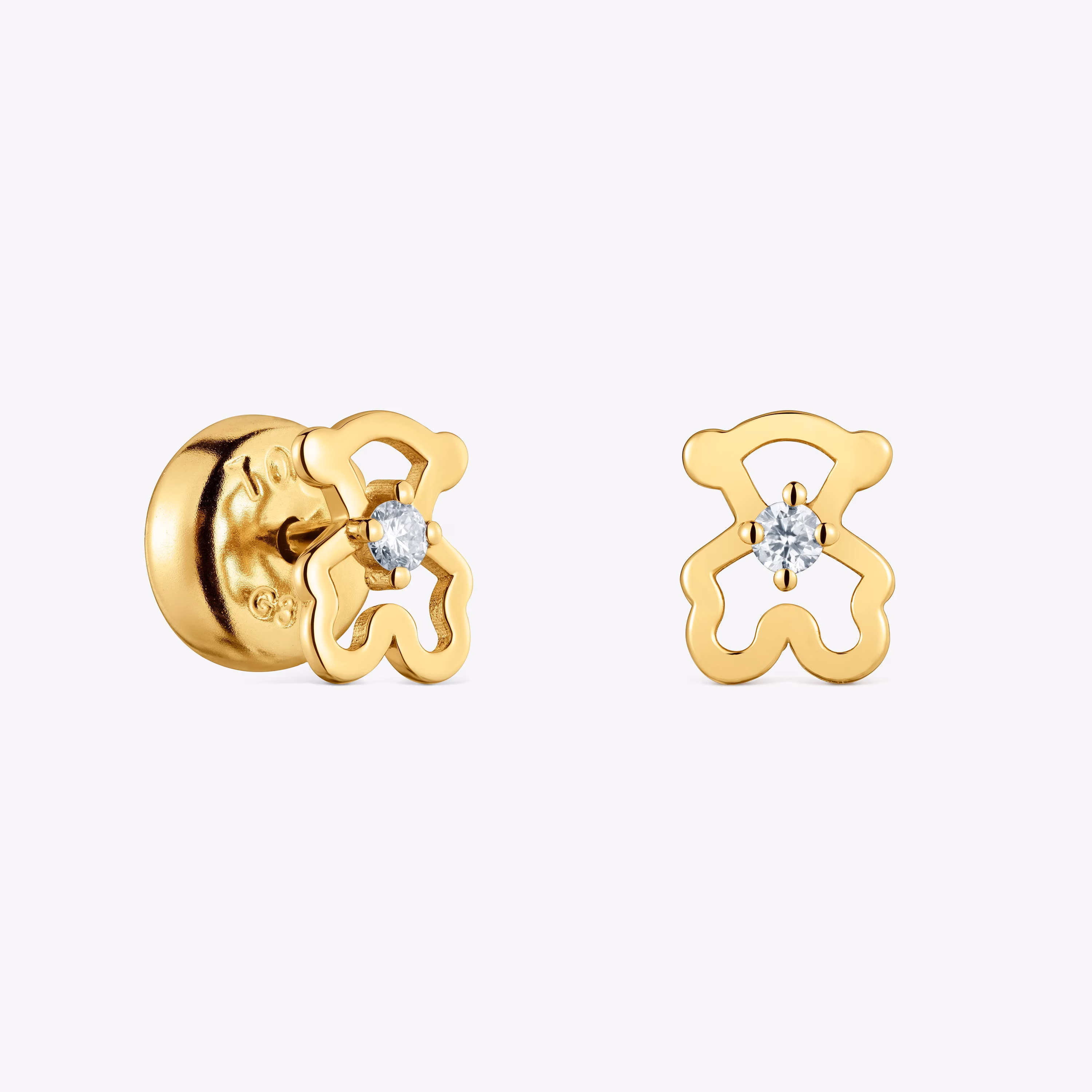 Pendientes oso de oro 9 kt y diamantes Kaos