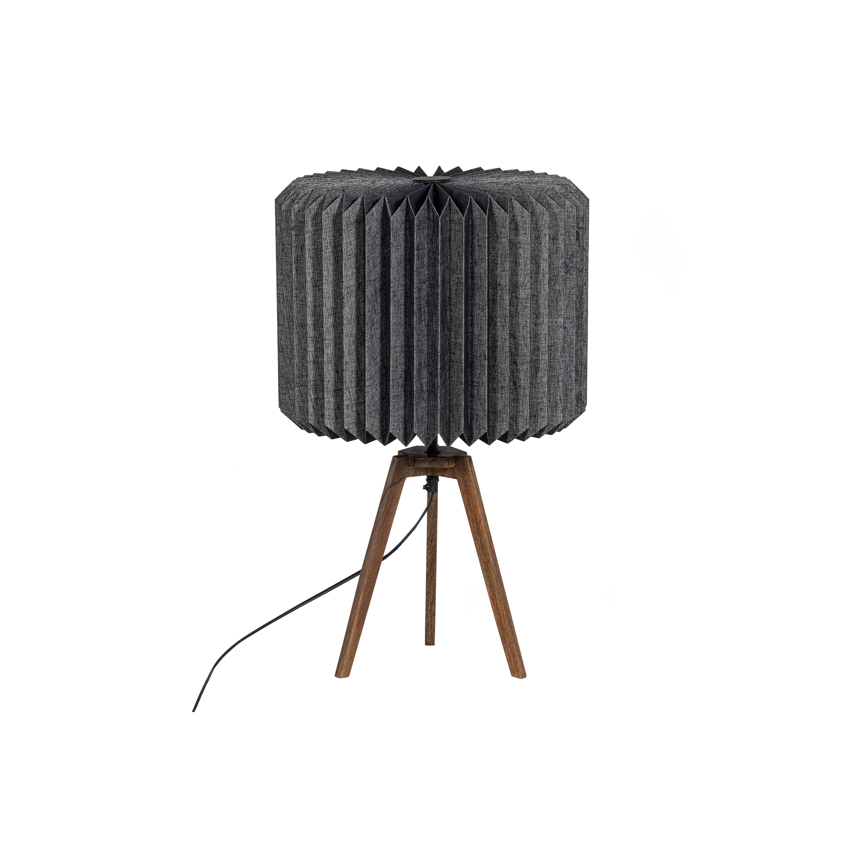 WOOOD Tafellamp Bones - Papier - Naturel Zwart - 58x36x36