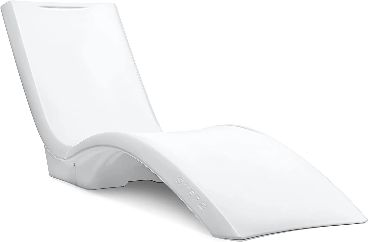 Pool Lounger, Fade-Resistant, Waterproof Patio Furniture, Pool Lounge Chair for Sun Shelf, Use in Pools with Shelves Up to 9-Inches Deep or Outside Pool Deck, Weighted, White(Non-weighted)