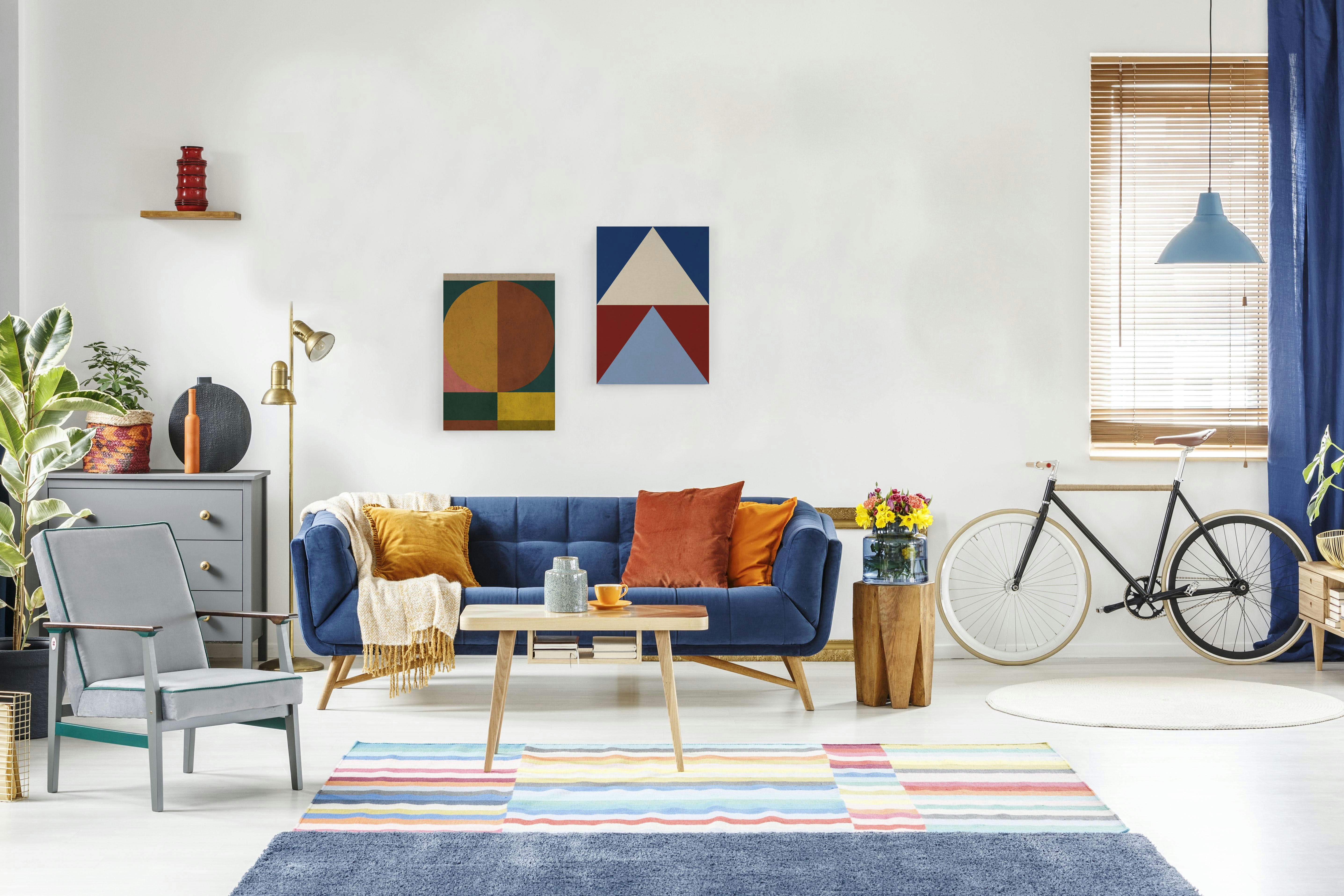 GEOMETRIC CIRCLE - Peinture sur toile 60x40 imprimé HD Cercle géométrique