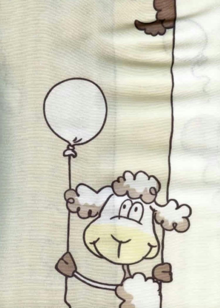 - Rideau enfant motif mouton écru 135x260cm