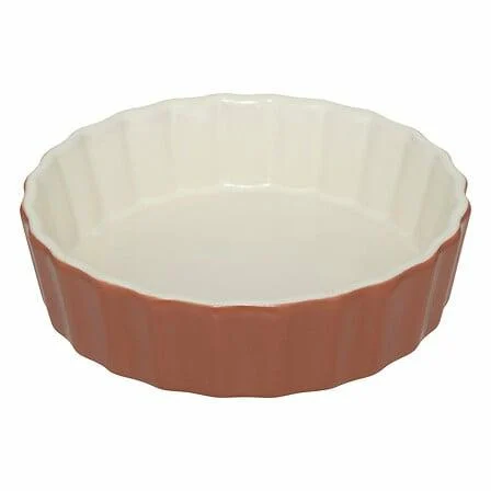 Mini FORMA DO TARTY 12 cm średnicy czerwona CERAMICZNA