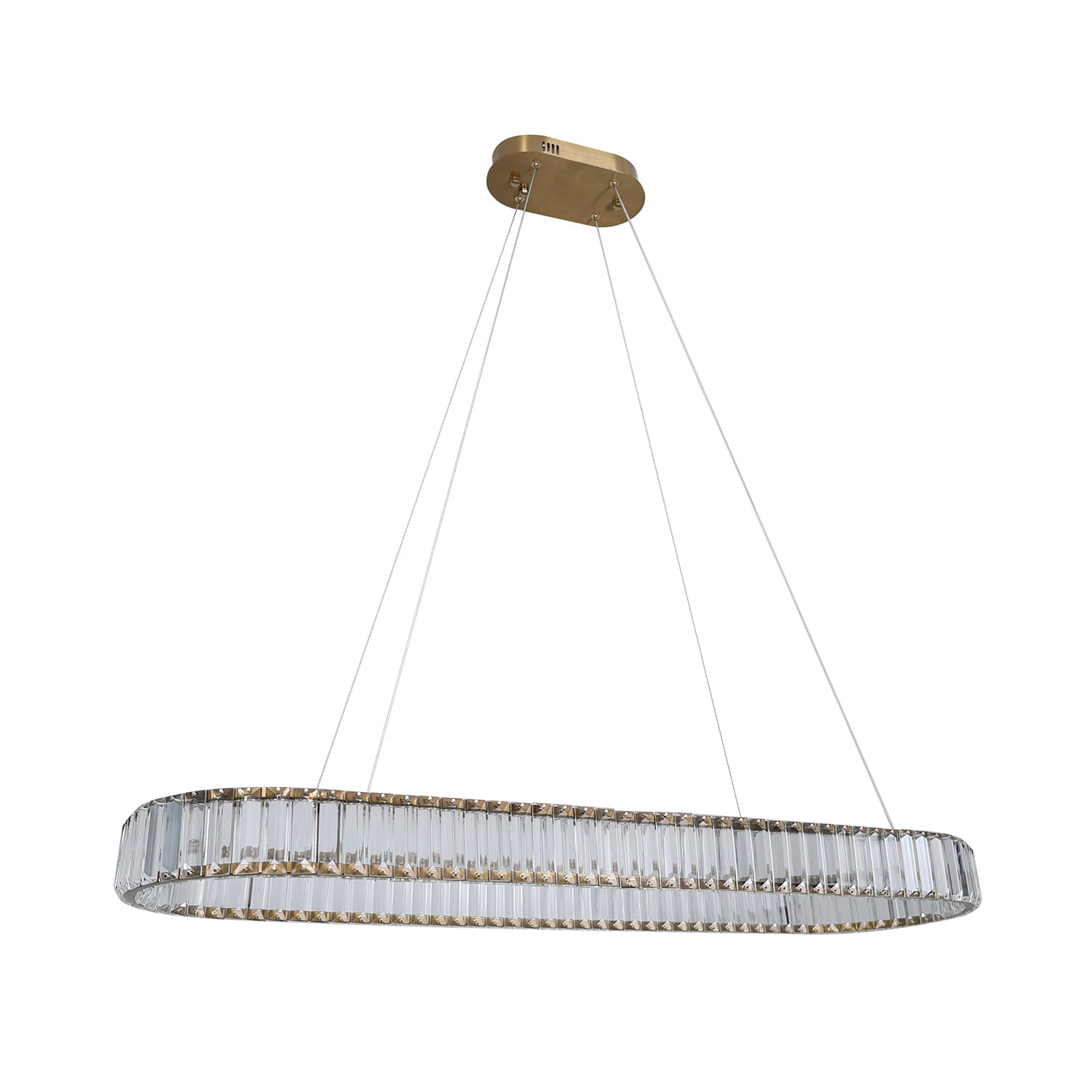 Żyrandol Ring Glamour - kryształki - 100 cm