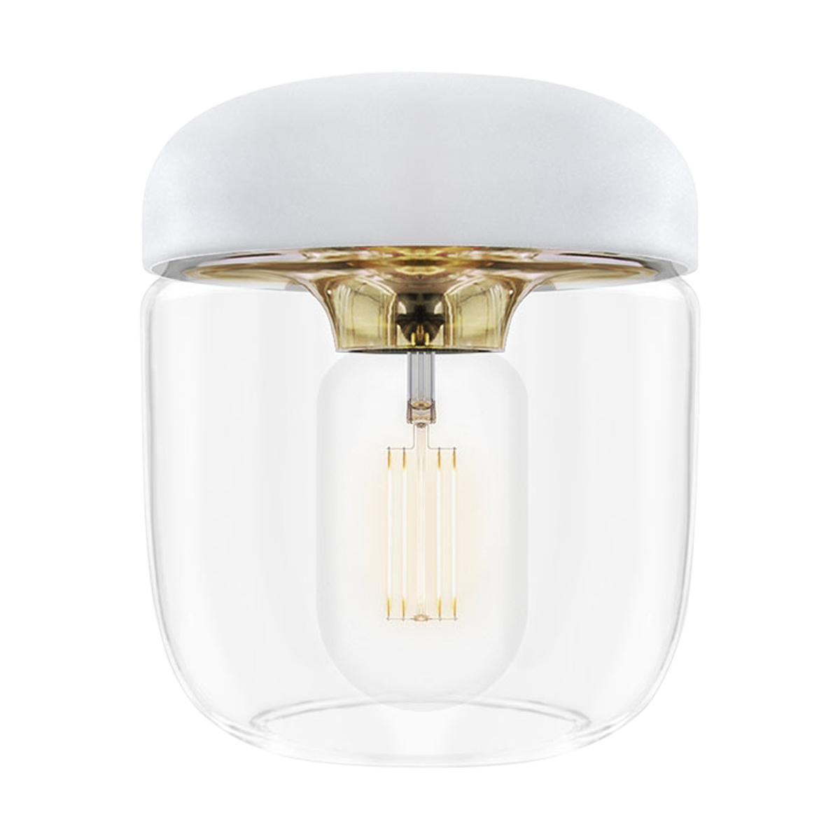 Umage Acorn lampenkap wit met brass - Ø 14 cm
