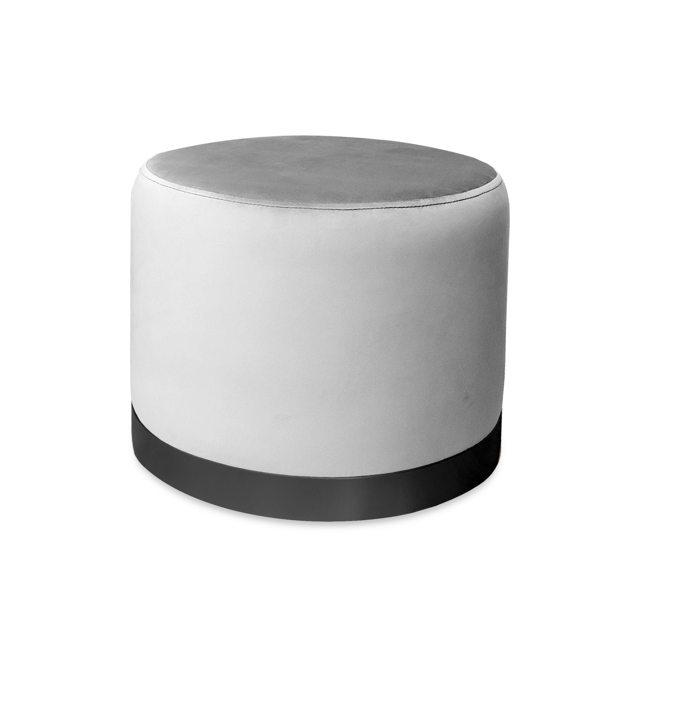 Pufa LUX elegancka podstawa metalowa czarna MG39