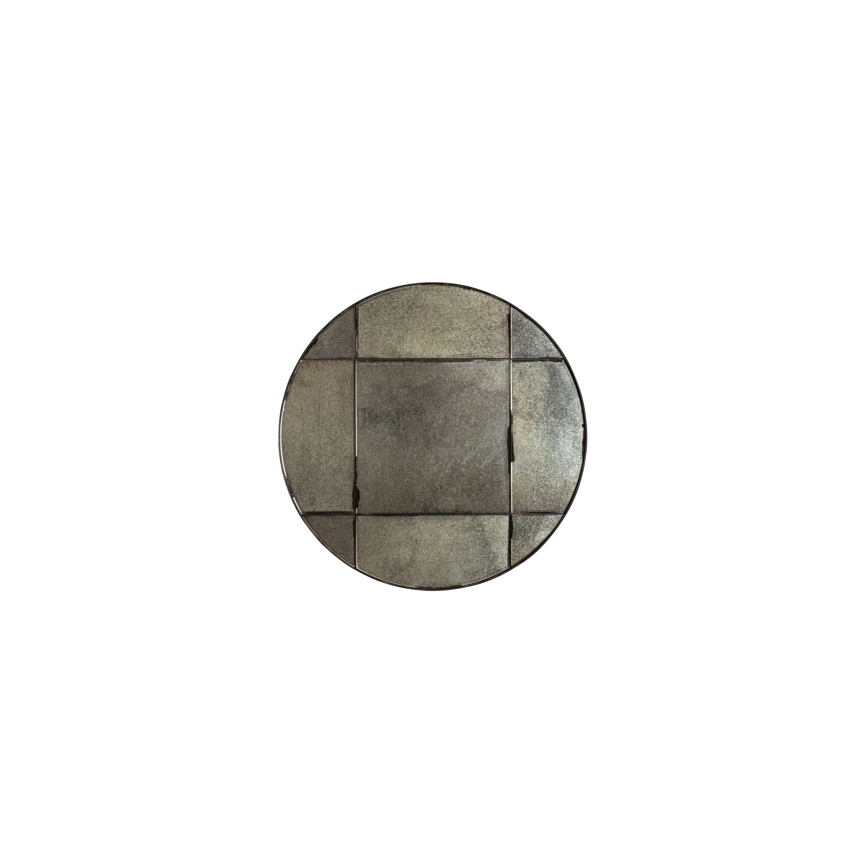 Dutchbone Mado Spiegel/ Wandspiegel Rond 40x40 cm (S) - Zwart