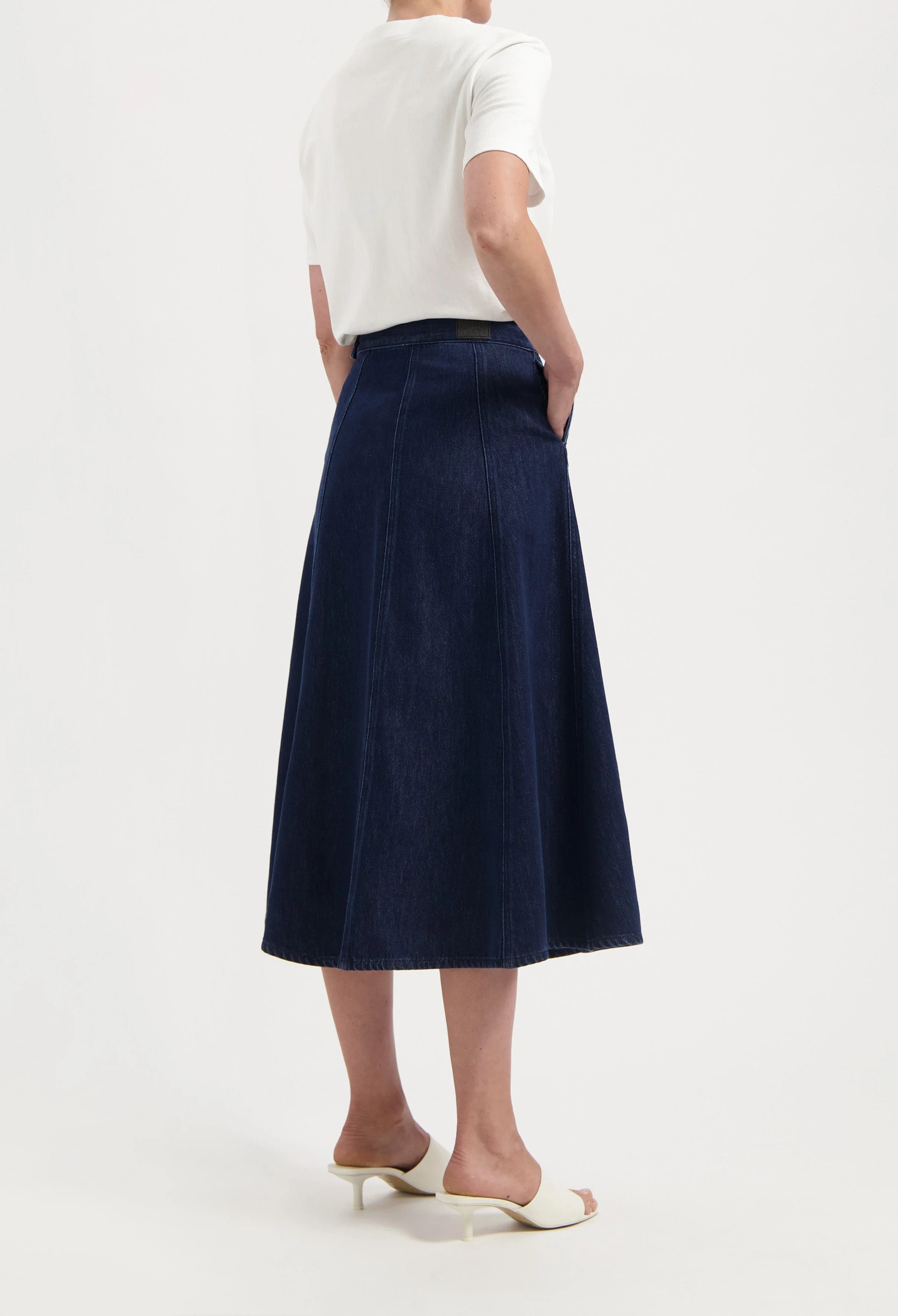 Mae Panel Skirt - Stone Indigo