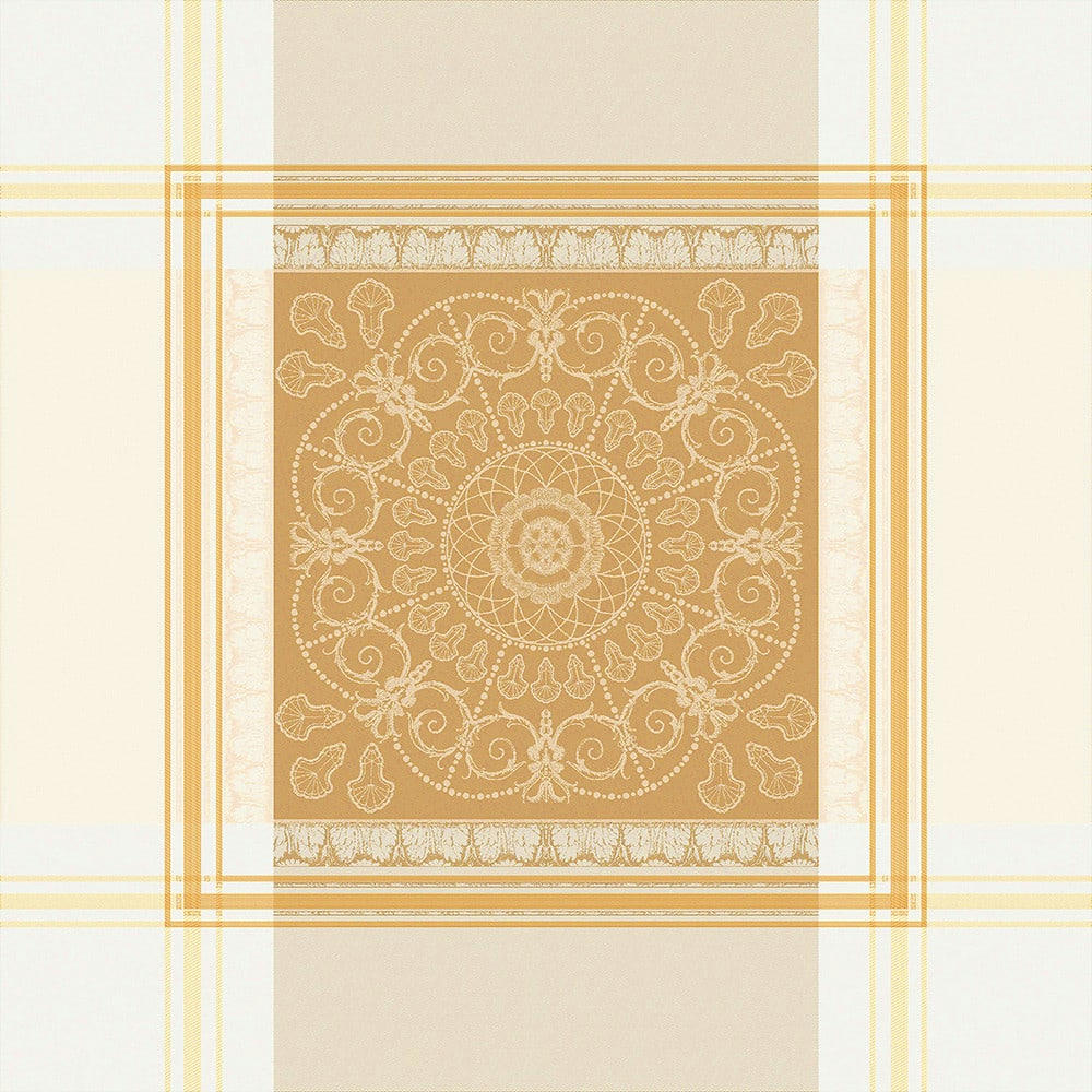 GALERIE ROYALE REFLETS D OR - Serviette  coton & autres fibres or 54X54