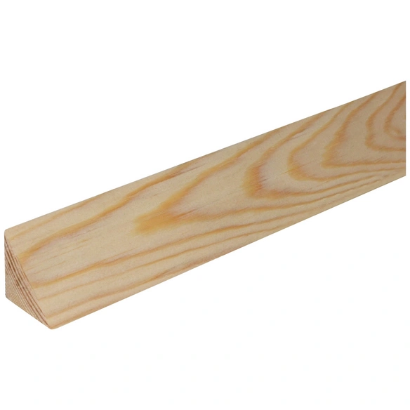 Dreiecksleiste, Holzoptik Kiefer/weißfarben, Holz, LxHxT: 240 x 3 x 3 cm