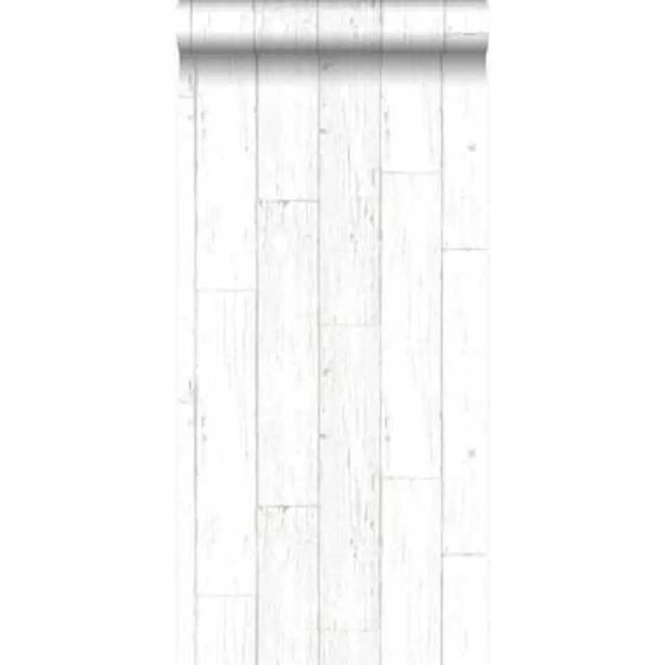 Origin behang - sloophout planken - ivoor wit - 53 cm x 10.05 m