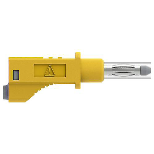 Electro PJP 2211/600V-CD1-100J Cordon de mesure banane mâle 100 cm jaune, 12 A, 600 V CAT II