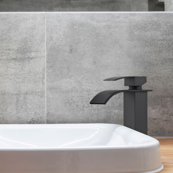 Bateria NIAGARA 24 umywalkowa stojąca łazienkowa czarna loft - Yoka Home