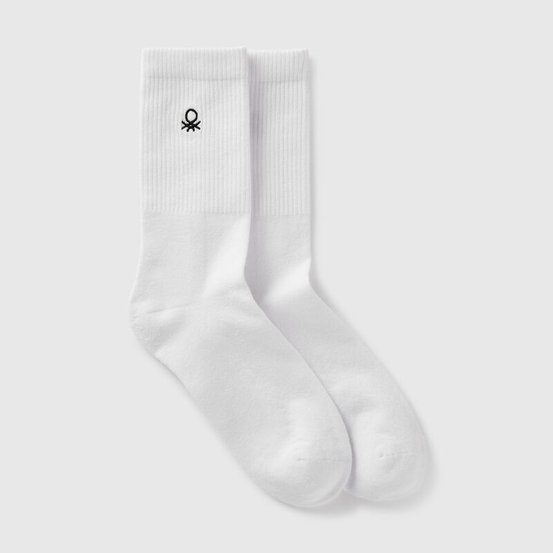 Sporty socks in organic stretch cotton