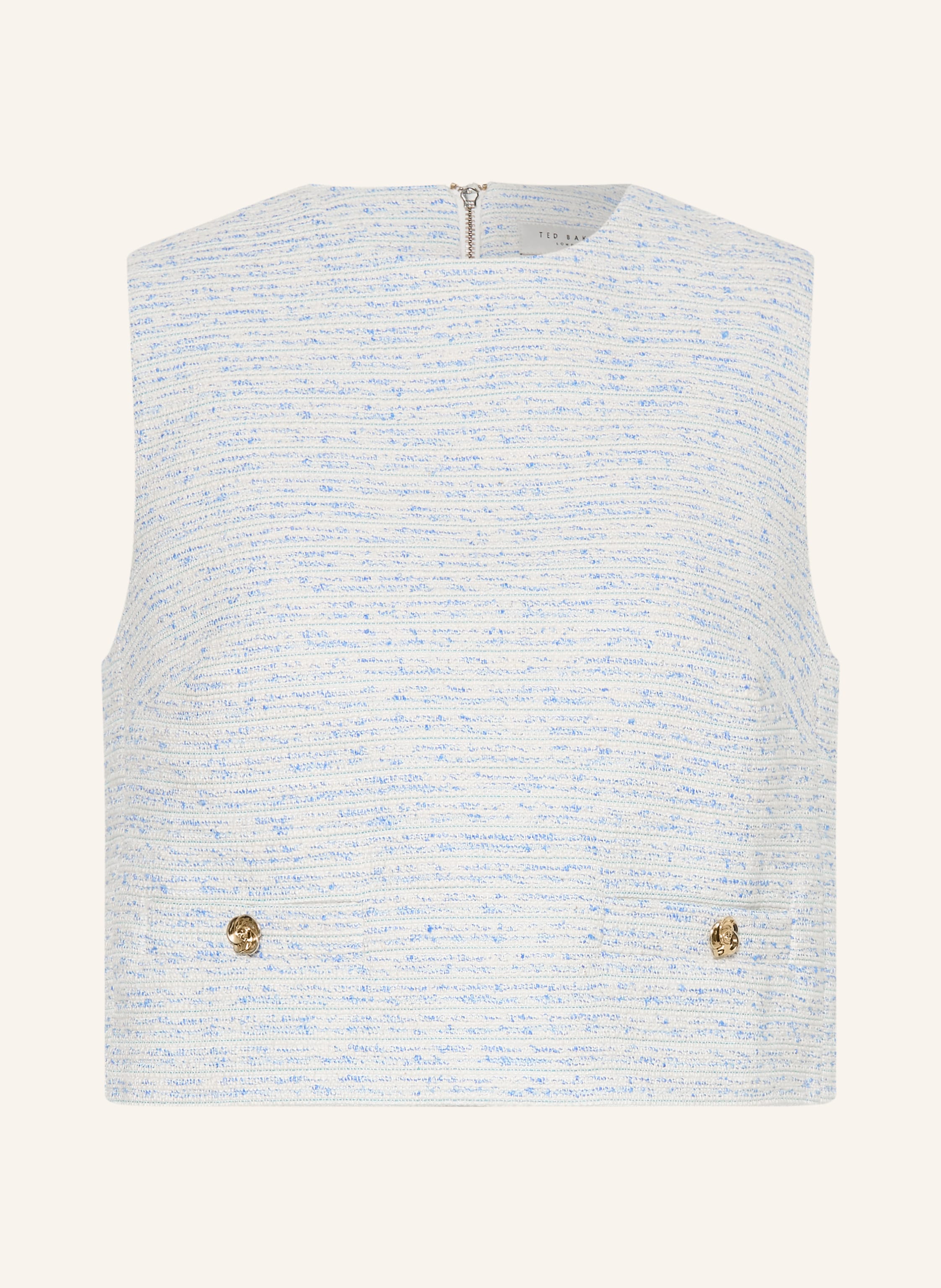 TED BAKER Bouclé-Top ACADIEP mit Glitzergarn