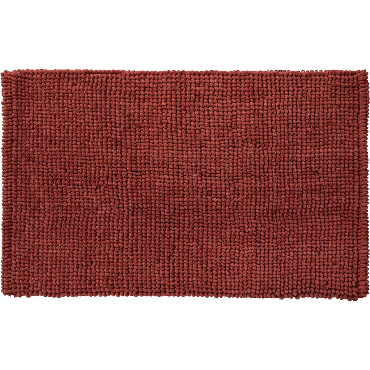 BALI - Tapis de bain en polycoton uni terracotta 50x80cm