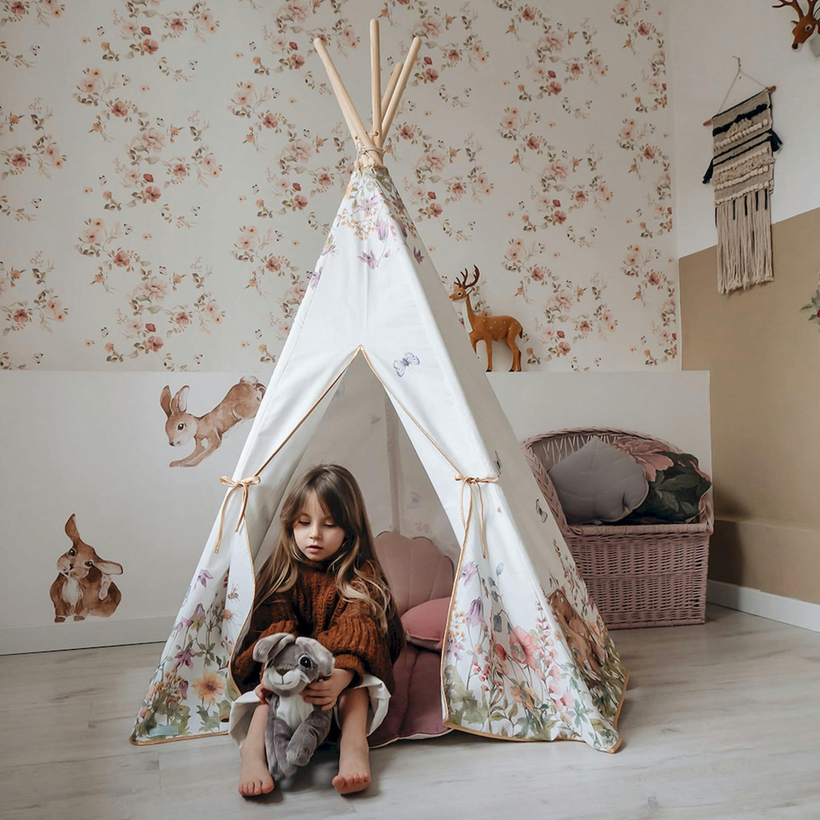 WILDFLOWERS - Tipi enfant Coton Blanc