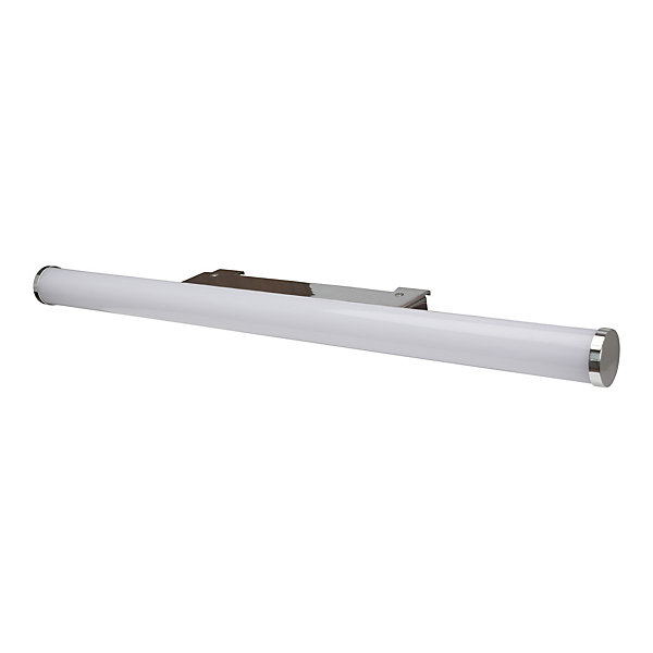 Applique murale Yucata LED intégrée 600lm 6.5W IP44 Ø4,1cm blanc neutre GoodHome argent