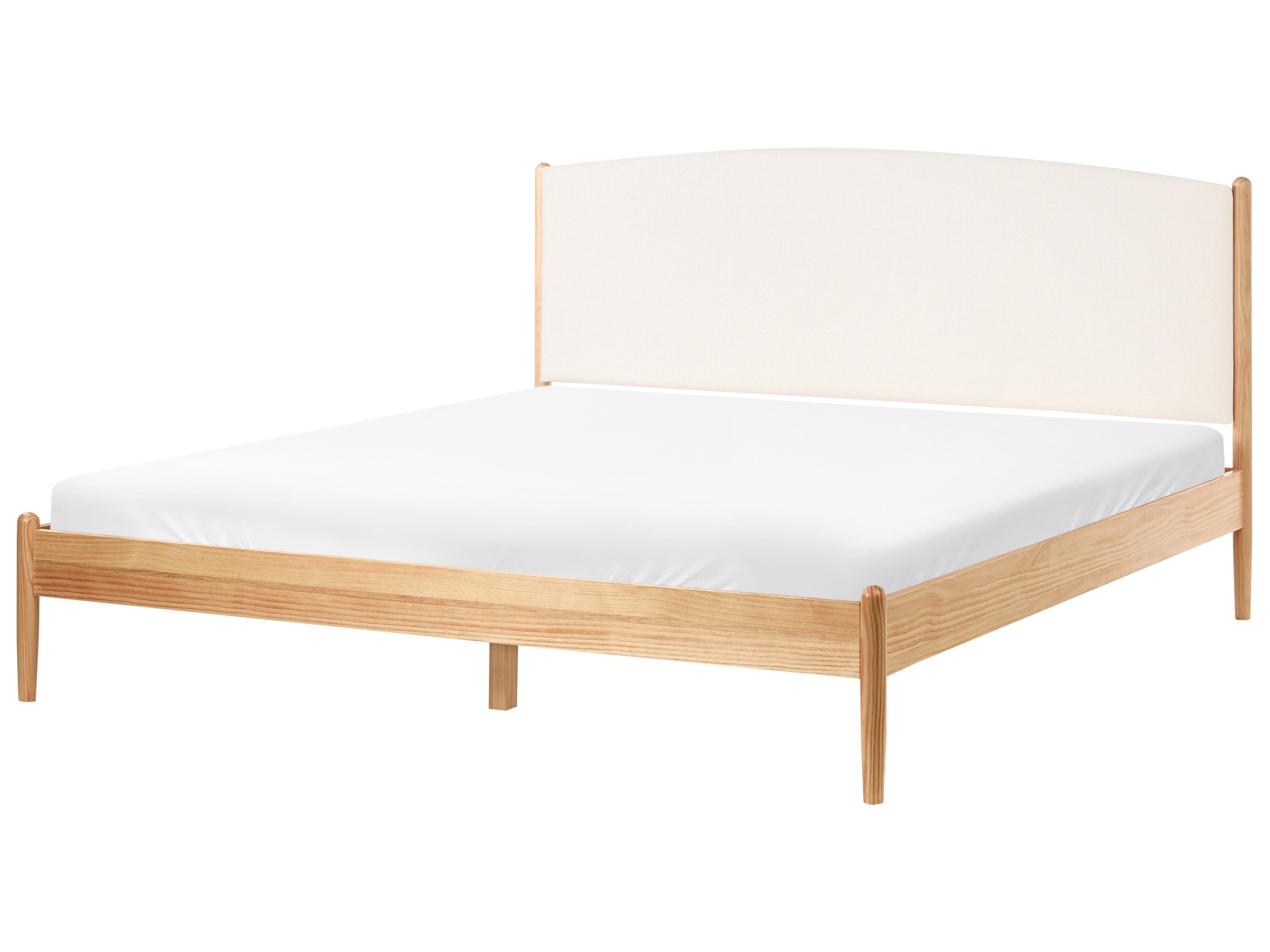Bed Pine Wood CLAIRAC 160 x 200 cm (EU King Size) Light Brown