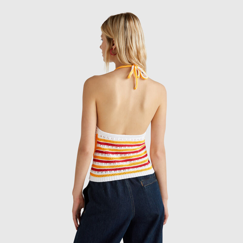 Striped crochet top