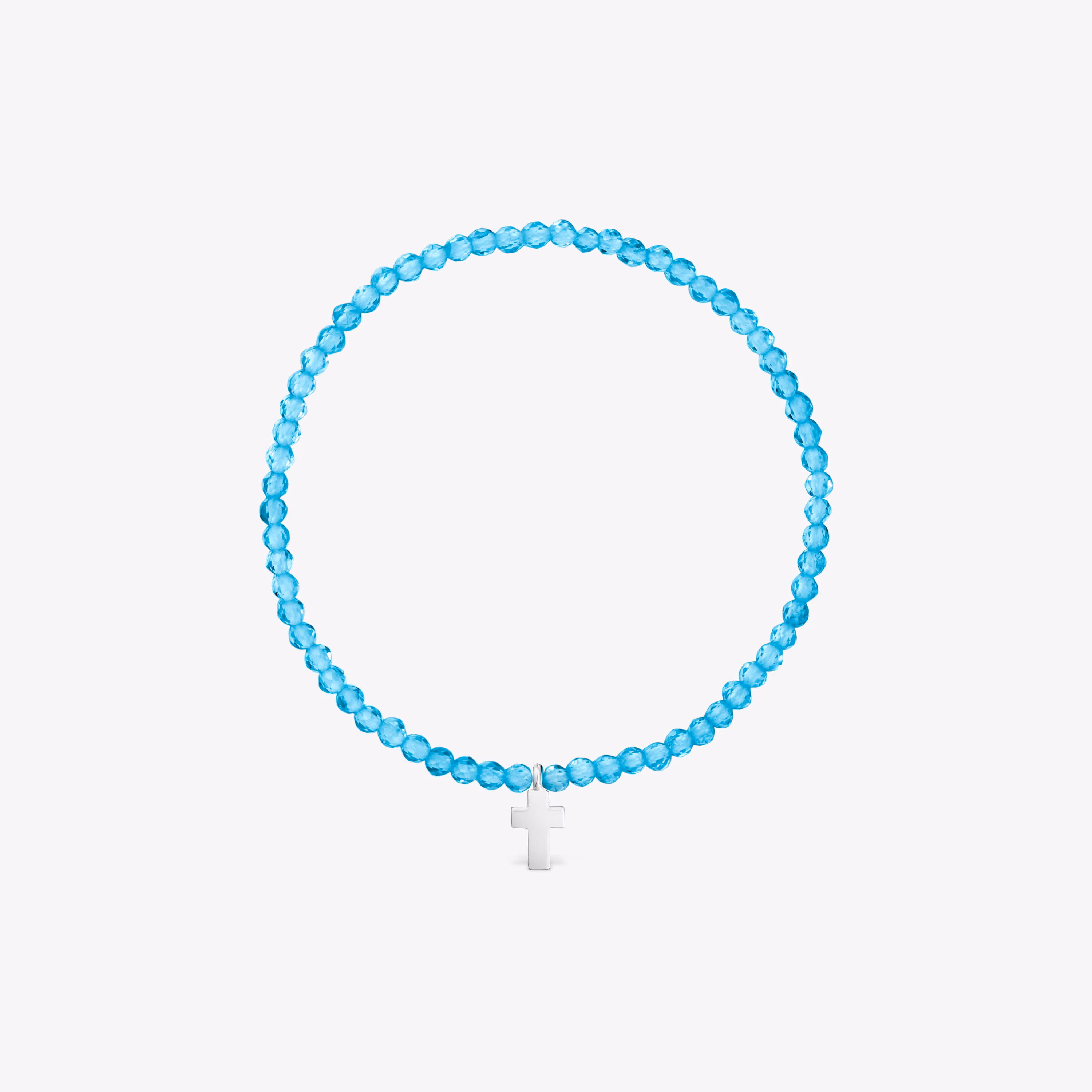 Pulsera elástica con apatito neón y cruz de plata TOUS Motivos