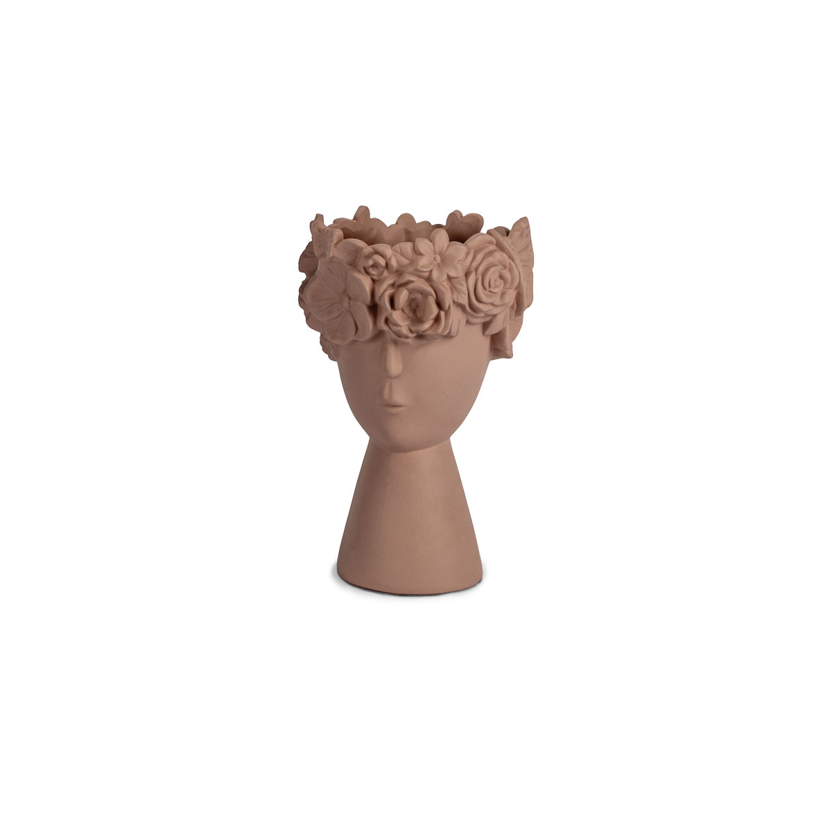 Jarra de cerâmica WINTER LIGHT rosa em forma de busto 20cm