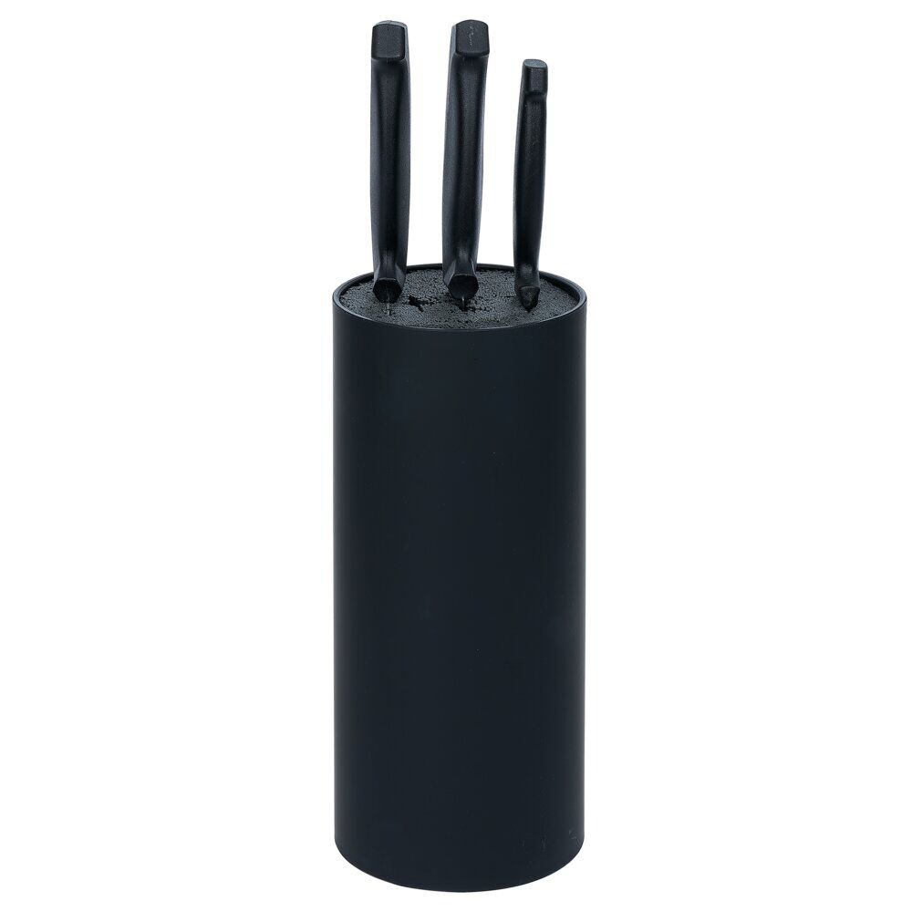 Porte couteaux plastique noir Ø11xH22,5cm